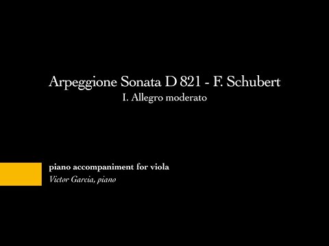 Arpeggione Sonata D 821 - I. Allegro moderato - F. Schubert [PIANO ACCOMPANIMENT FOR VIOLA]