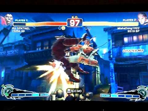 tKo SENTINEL [Balrog] vs MishaDong1022 [Ryu] SUPER STREET FIGHTER 4 - Ranked Match