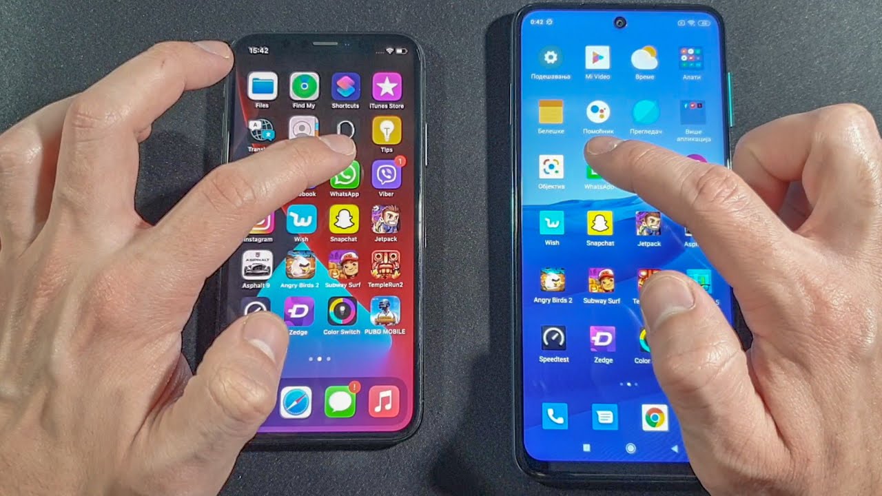 Xiaomi Redmi Note 9 Pro vs Iphone X Comparison Speed Test