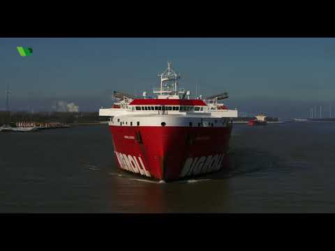 Arriving and unloading of the BigRoll Bering | 4K | DJI Inspire 2 and Z Cam e2