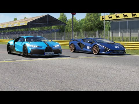 Bugatti Chiron Pur Sport vs Lamborghini Sian at Monza Full Course