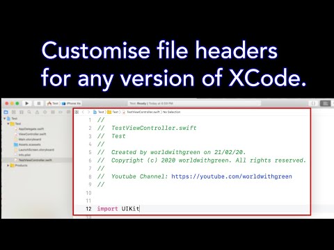 Customize file header comments in Xcode | Xcode IDE Macros | worldwithgreen