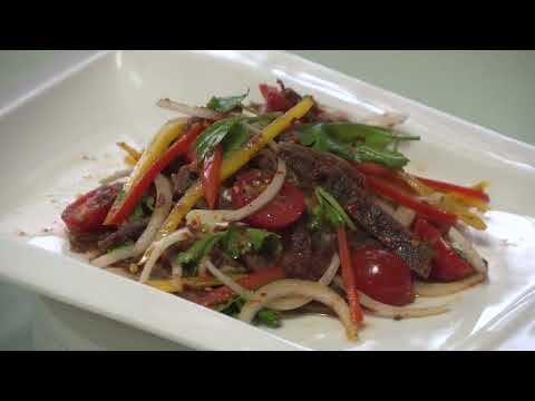 原鄉創意牛肉料理 示範  01 彩椒酸辣牛肉乾