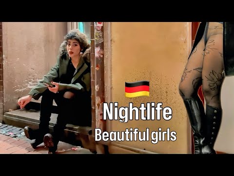nightlife see wild scenes the german girls/walking tour 4K