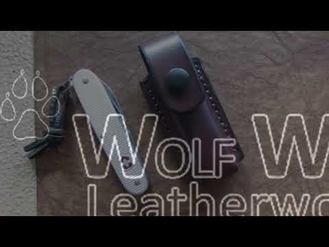 WOLF EDC BELT KNIFE POUCH-VICTORINOX + WOLF DOUBLE POUCH-FENIX and VICTORINOX-Wolf Wind Leatherworks