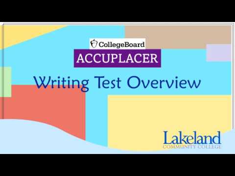 ACCUPLACER Writing Placement Test Overview
