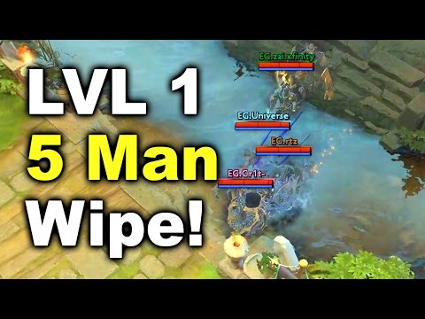 LVL 1 - 5 Man Wipe Moment - EG vs OG - MDL Dota 2