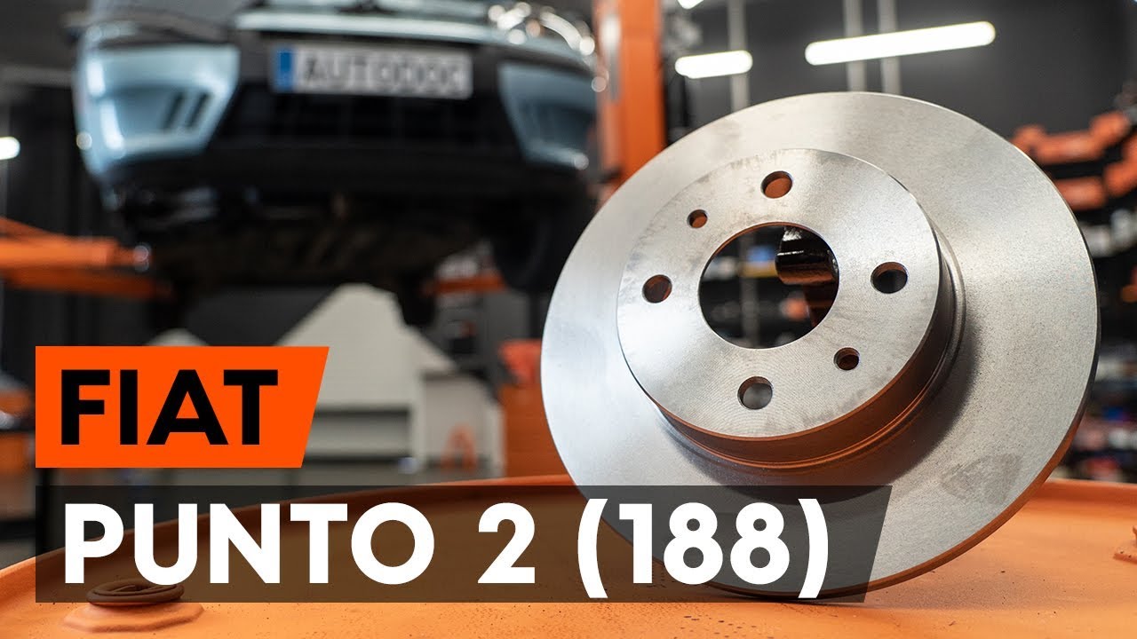 Kaip pakeisti Fiat Punto 188 stabdžių diskų: priekis - keitimo instrukcija