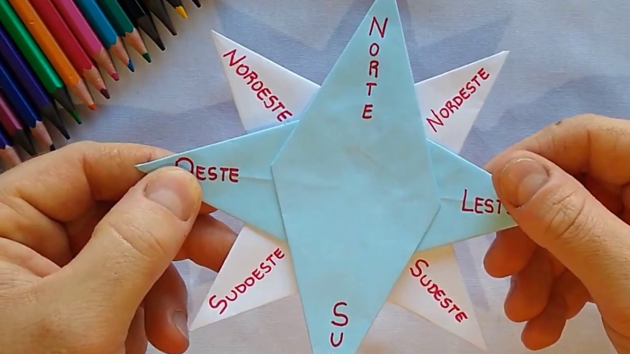 Como fazer Rosa dos Ventos de papel: Prof. Lucas Cygainski