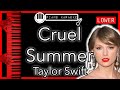 Cruel Summer (LOWER -3) - Taylor Swift - Piano Karaoke Instrumental