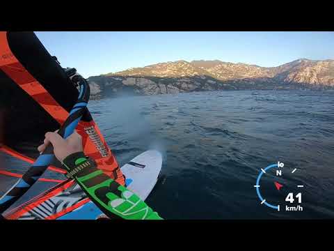Slalom speed training in Malcesine with gps