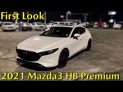 First Look | 2021 Mazda3 Hatchback Premium with Red Leather in Enterprise, Alabama