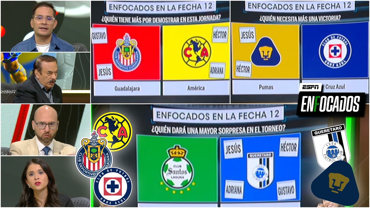 AMÉRICA y CHIVAS EN DEUDA. PUMAS URGE GANAR; QUERÉTARO dará SORPRESA en Apertura LIGA MX | Enfocados