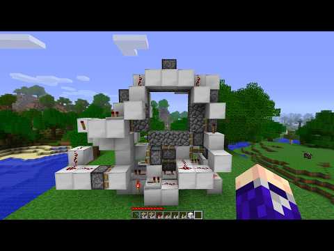 How to Build a 3x3 Piston Door in Minecraft Beta 1.7.3 - Tutorial