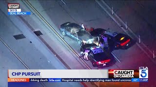 Fleeing Suspect RAMS CHP Officers with Car after DANGEROUS High-Speed Chase - Caught on Camera
