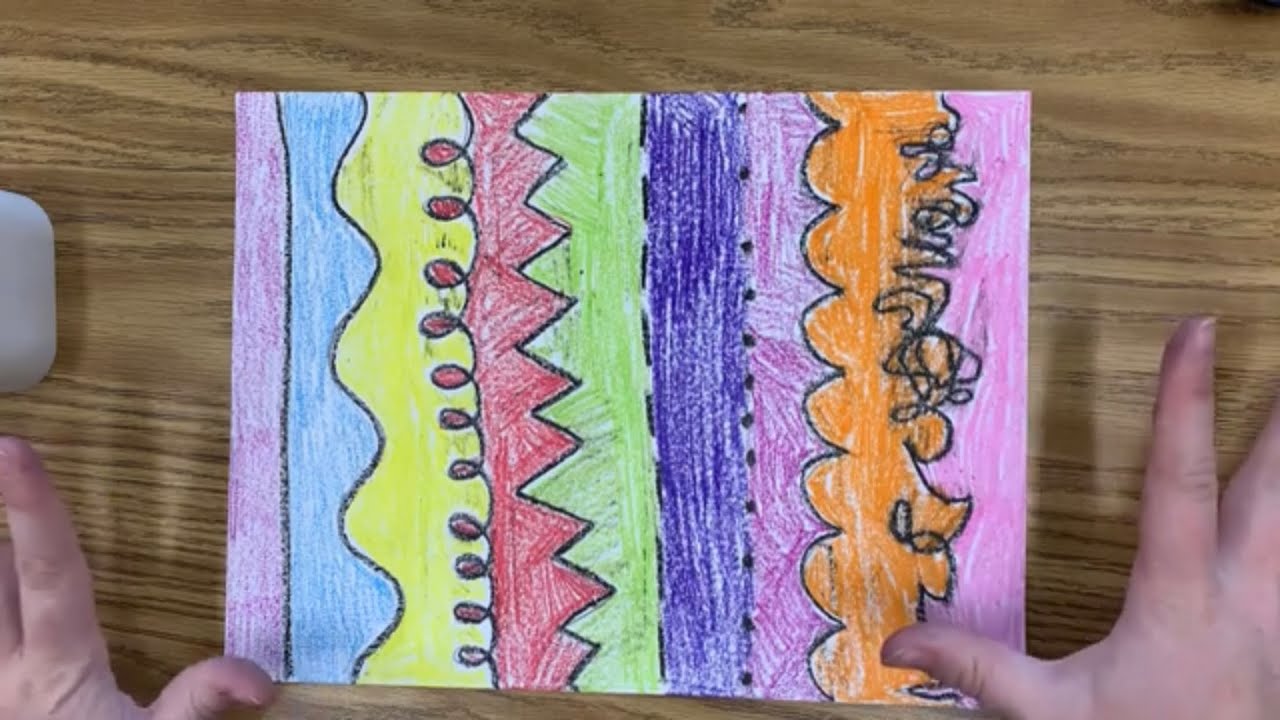 Line Drawing - Kindergarten Art lesson