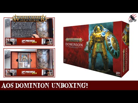 AGE OF SIGMAR DOMINION UNBOXING! Box Contents - Exclusive Core Book - Stormcast Eternals & Kruleboyz
