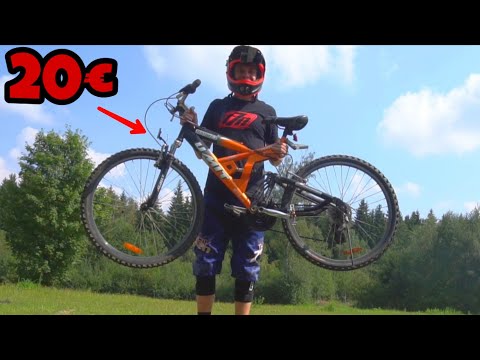 Downhill riding on a cheap hardware store bike in the bike park 🤯 | Will it hold up?
