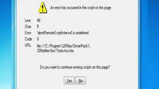 Script Error in windows 7