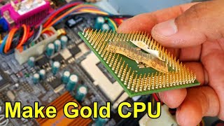 Make gold cpu computer. How to Recycle Old Computer parts recycling.