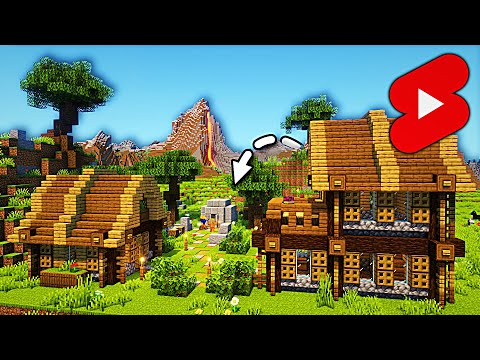 SKYROAD Timelapse - Rural Village in Minecraft | #Shorts Timelapse