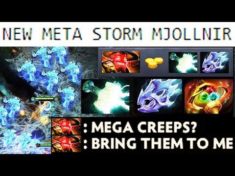 New Meta WTF Mjollnir STORM SPIRIT 7.27d EPIC Mega Creeps Comeback Cancer Electrc Carry Build Dota 2