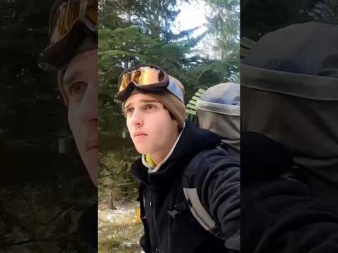 Bei - 11°C im Gebirge übernachten🥶 #outdoor #biwak #survival