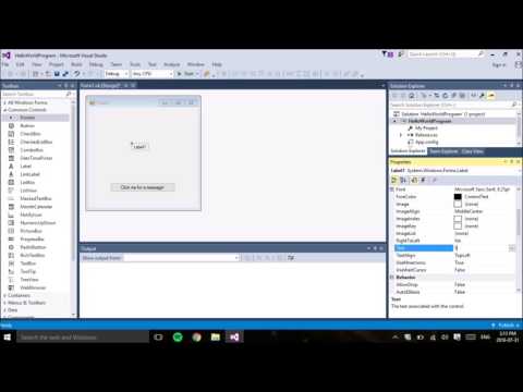 Visual Basic for Beginners Project #1 : Hello World Program | 2016 Tutorial