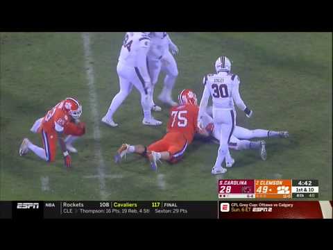 2018 USC vs Clemson - Brad Johnson Fumble Recovery