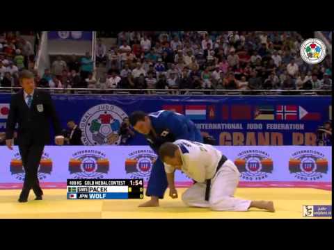 Judo 2015 Grand Prix Ulaanbaatar: Pacek (SWE) - Wolf (JPN) [-100kg] final
