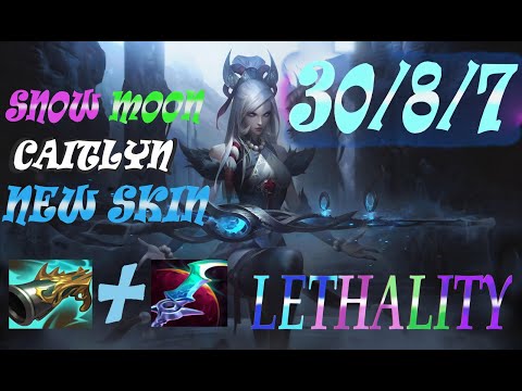 S+ SNOW MOON CAITLYN - NEW AMAZING SKIN HYPER CARRY GAMEPLAY | League of Legends