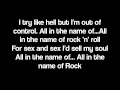 Motley crue - all in the name of... LYRICS 