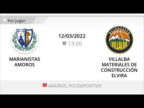 Junior masc D MARIANISTAS AMOROS - VILLALBA MATERIALES DE CONSTRUCCIÓN ELVIRA