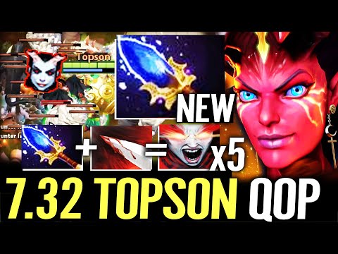 🔥 TOPSON 7.32 NEW QOP MID — Aghanim Reworked Shadow Strike 100% MAX AOE Effect Dota 2 Pro