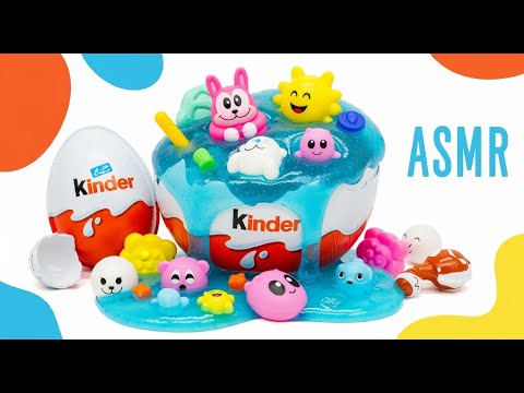 Giant Kinder Chocolate Egg Surprise Cute Toys Satisfying with Unboxing No Talking Video #asmr #toys