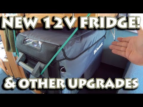 New Dometic 12v Refrigerator Freezer, Aquasana Water Filter, & Bluetooth Stereo In the RV Camper Van