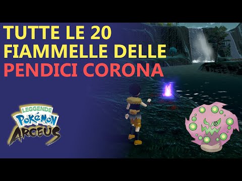 Leggende Pokemon Arceus - Guida TUTTE le 20 fiammelle delle PENDICI CORONA