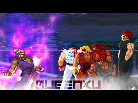 Ogre Akuma vs Shin Ryu, Evil Ryu, Evil Ken, Yujiro Hanma. Street Fighter MUGEN Multiverse
