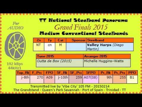 TT Steelband Panorama 2015 Fins, Medium. Valley Harps (Diego Martin) - Outta de Box (arr M Huggins)