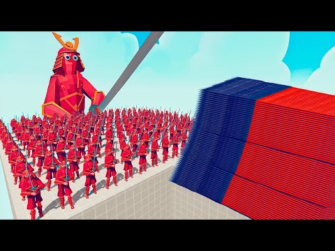 100x SAMURAI + 1x GIANT vs EVERY GOD - Totally Accurate Battle Simulator TABS