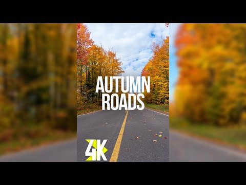 Autumn Scenic Roads of North Cascades NP 4K HDR - The Beauty of Fall Foliage for Vertical Screens