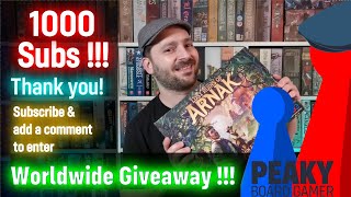 Peaky Boardgamer 1000 Subs Worldwide GIVEAWAY announcement! -- EXPIRED --