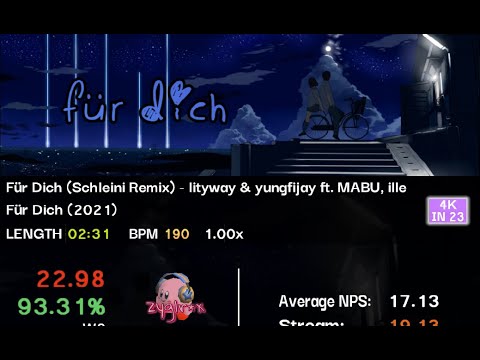 lityway & yungfijay ft. MABU, ille - Für Dich (Schleini Remix) [22.98] AA 93.31% 「Etterna」
