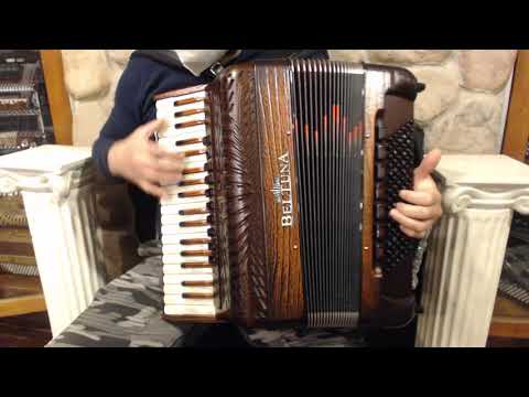 BELTPREIV96MFC - Carved Copper Beltuna Prestige IV Fly Special Piano Accordion LMMM 37 96 $9999