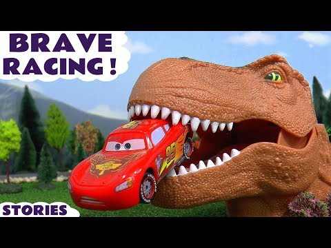 Dinosaurs for Kids with McQueen Toy Racing Stories
