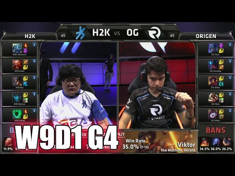 H2K Gaming vs Origen | S5 EU LCS Summer 2015 Week 9 Day 1 | H2K vs OG W9D1 G4