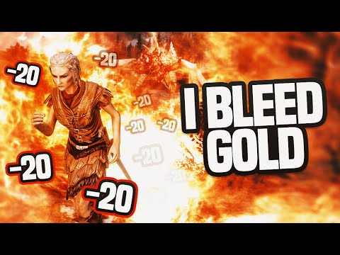 Skyrim, But Every Hit I Drop 20 Gold…