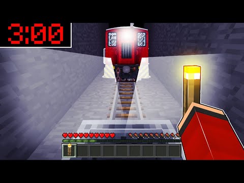 I DISCOVER SCARY TRAIN IN A TUNNEL ON MINECRAFT!