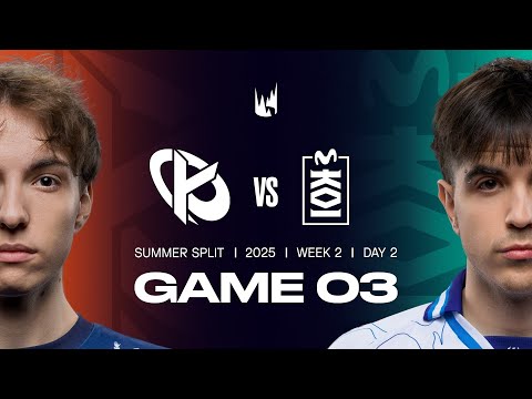 KC v MKOI | 2025 LEC Summer | Week 2 Day 2 | Karmine Corp vs. Movistar KOI Game 3