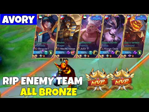 RIP ENEMY TEAM ALL BRONZE! NO MERCY TEAM! - Avory | MLBB